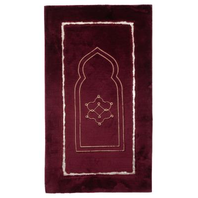Bordo - Bordo Konya Model Peluş Seccade