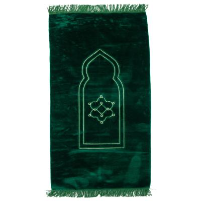 Comfort Model Yeşil Peluş Seccade