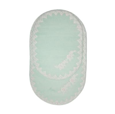 Damla Model Su Yeşili 2' li Banyo Paspas Takımı