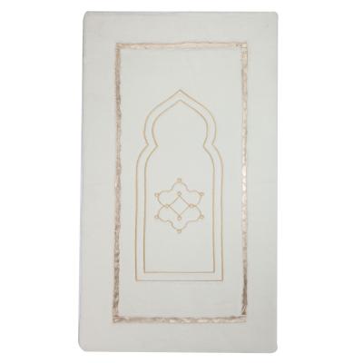 Ekru - Ekru Konya Model Peluş Seccade