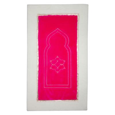 Ekru - Fuji Konya Model Peluş Seccade