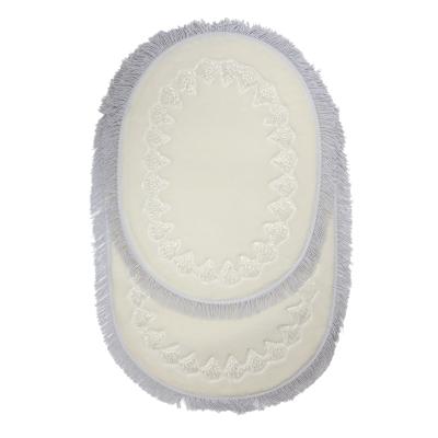 Hafsa Model Beyaz 2'Li Banyo Paspas Takımı