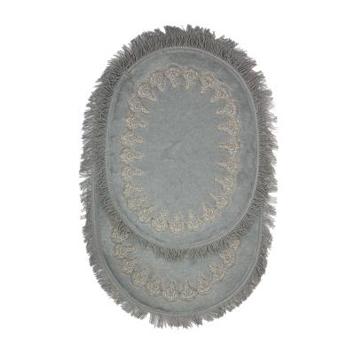 Hafsa Model Gri 2'Li Banyo Paspas Takımı