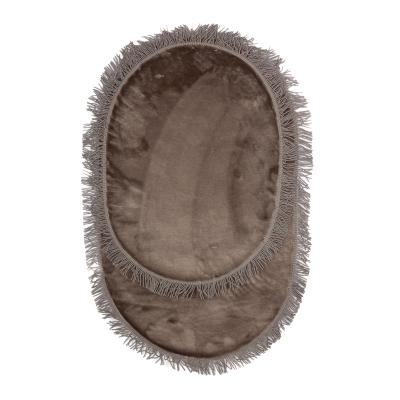 Sade Kumgri Püsküllü  2'li Banyo Paspas Takımı