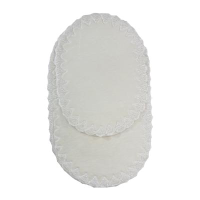 Lale Beyaz 2'li Banyo Paspas Takımı